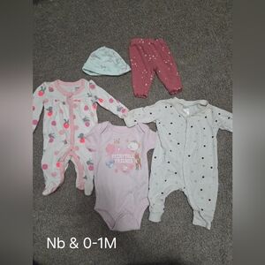 Pink and Gray Kids One Piece Set